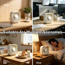 FollowBreak Kipas Meja Mini Bertenaga USB, Sangat Tenang, Desain Lipat 180° yang Dapat Diatur, 3 Kecepatan Angin, Kipas Mini, Kipas Kecil Meja, Kipas Portabel, Cocok untuk Rumah, Kantor, dan Perjalanan - Kipas Angin Meja - View 4