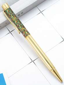 Bolígrafo de tinta líquida con purpurina y logotipo personalizado, regalo de boda personalizado, único, bolígrafo con nombre personalizado, regalo para mujeres, artículos de papelería, suministros de oficina, herramienta de escritura - Multicolor - Ver 15