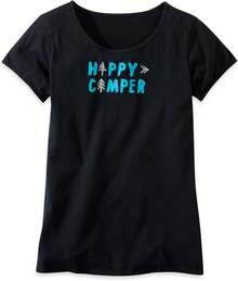 Camiseta Happy Camper - Negro - Ver 2
