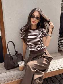 Áo dệt kim tối giản, thanh lịch, gợi cảm phong cách Mori Girl dành cho nữ, thích hợp cho mùa Xuân/Hè. - Nhiều màu - Xem 7