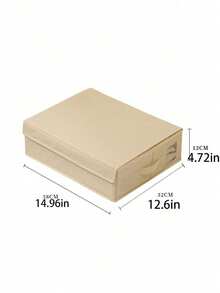 1 pieza Caja de almacenamiento con visibilidad de tela Oxford portátil, caja de almacenamiento a prueba de polvo de tela, organizador de edredón de armario, nueva caja de almacenamiento de sábanas plegable con cierre de gancho y bucle reforzada con tapa, adecuada para dormitorio de estudiantes, almacenamiento de ropa de cama, ropa interior, caja de almacenamiento apilable de gran capacidad y multifuncional - Multicolor - Ver 7