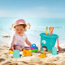 18-teiliges Kinder Strandspielzeug Set, Outdoor Spielzeug, Sommer Strand Zubehör, perfektes Geschenk für Urlaub, Thanksgiving, Schulanfang, Kindertag, Geburtstag - Verschiedenfarbig - Übersicht 9