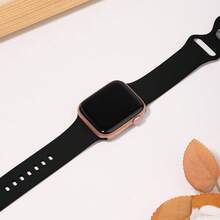 Dây đeo thể thao tương thích với Apple Watch 38mm 40mm 41mm 42mm 44mm 45mm 46mm 49mm, Dây đeo silicon mềm chống nước tương thích với Series 11 10 9 Ultra 8 7 6 5 4 3 2 1 SE dành cho Nữ và Nam - màu đen - Xem 3