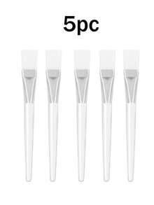 5 cọ đắp mặt nạ lông mềm, cán trong suốt, phụ kiện cọ đắp mặt nạ tự làm - Nhiều màu - Xem 12