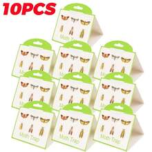 Trampas para polillas y plagas, pegatina para polilla de feromonas, atrapamoscas para insectos, trampas adhesivas para moscas, despensa de jardín, comida, atrapamoscas, pegatina, trampa para platos - 10 piezas - Ver 11