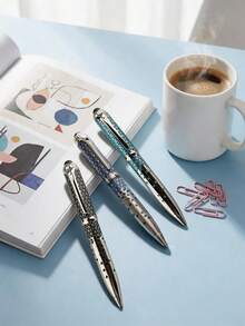 Rotary Metal Ballpoint Pen, Premium Adult Office Ballpoint Pen, Retractable Rotary Metal Rollerball Pen - A - View 2