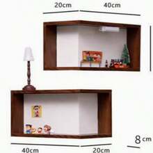 Kệ góc bằng gỗ kích thước 40cm x 20cm x 20cm x 7.5cm, giá trưng bày nhiều tầng dùng để trang trí nhà cửa. - Nhiều màu - Xem 8