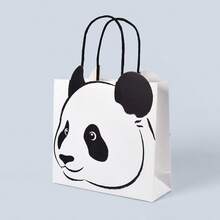 This Minimalist Rabbit-Shaped Paper Bag Features A Pure White Background With Simple Black Line Sketches To Create An Adorable And Versatile Design. Made Of Thick, Durable Kraft Paper, It Is Paired With Matching Paper Rope Handles For Both Style And Functionality. Suitable For Packaging Children's Day Gifts, Daily Gifting, Or Storage And Organization, The Small Size Is Delicate And Cute, Making It A Great Choice For Niche, -Worthy Gifts. - Multicolor - View 8