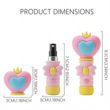 Refillable Portable Spray Bottle, Heart-Shaped Magic Wand Mist Sprayer, Mini Makeup Hydrating Mist, Travel Cute Decanting Bottle, Magic Wand Perfume Decanting Bottle, Girly Portable Mist Spray Bottle Gift - Multicolor - View 4