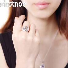 Nhẫn chữ E mạ bạc 925 cao cấp, trang sức độc đáo, đính đá Zirconia AAA, thích hợp làm quà tặng cho nữ và nam trong đám cưới, lễ đính hôn, sinh nhật. - Bạc - Xem 2