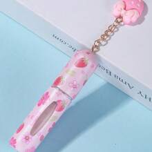 1pc New Accessory + 5ML Cartoon Strawberry Bow Printed Perfume Bottle, Portable Travel Refillable - Multicolor - View 5