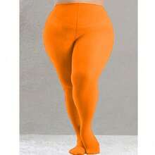 1 Pair Solid Color High Waist Tights Suitable For Matching With Dresses - Multicolor - View 20
