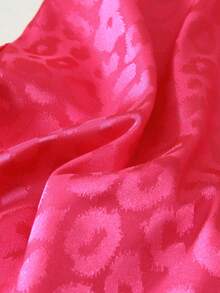 Luxurious Women's Silk Satin Pajama Set, Soft& Alluring Design, Ultimate Comfort Sleepwear, Perfect Gift For Her Or Mom - Hot Pink - View 7