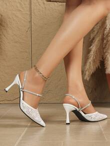 2025 Women's Pointed Toe High Heel Fashion Pumps - White - View 5