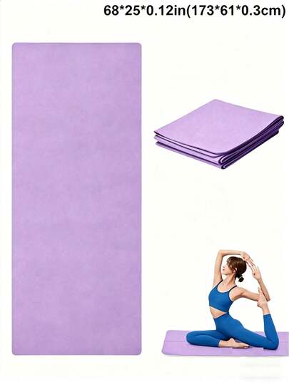 1pc 173*61cm EVA Yoga Mat, Pilates Solid Color Exercise Mat With Strap, Suitable For Yoga, Pilates, Plank, Fitness, Gymnastics, Workout, Gym, Home Exercise, Great Gift For Mother's Day, Birthday, Exercise Mat