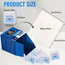 100-Pack Disposable Glasses Cleaning Wipes - Individually Wrapped Lens Cleaner For Eyeglasses, Fashion Glasses, Phone Screens, Electronics, And Camera Lenses - Portable, Glasses Cleaning, Screen Cleaning, Compact Design, Durable Packaging, - Multicolor - View 3