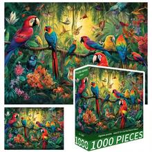 1000片拼图玩具，尺寸70厘米*50厘米，油画风景卡通图案，成人减压，装饰艺术品，适合万圣节、圣诞节、生日礼物 - 彩色 - 查看 25