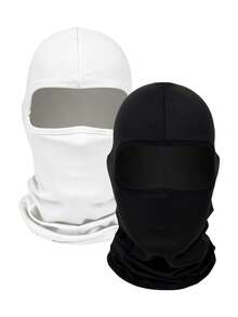 1pc/2pcs Unisex Solid Color Balaclava Hat, Single Hole Ski Mask, Full Face Cover For Cycling, Suitable For All Seasons - Multicolor - View 15