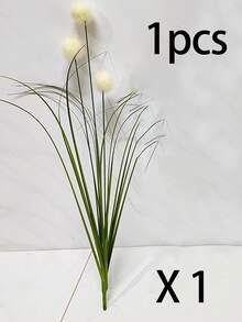 9 pièces Têtes de fleurs/3 pièces Tiges Plante en herbe artificielle haute, plante verte artificielle en plastique durable et réaliste pour la Saint-Valentin, la Fête des Mères, la Saint-Patrick, décoration d'intérieur et d'extérieur, de bureau et de fête, sans entretien - Multicolore - Voir 13
