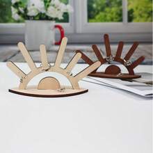 1pc Wooden Jewelry Display Stand, Bohemian Style, Home/Shop/Cabinet Retail Display Rack, 2D - Jewelry Storage Rack - View 6