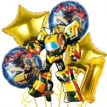Hasbro Number Balloons Set , Large Foil Balloons With Gold Number Star Balloons For Themed Birthday Party Decorations Supplies - View 4