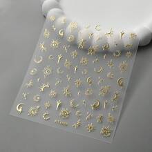 Apple 17 Series Phone Sun & Moon Gold Foil Stickers, DIY Decorative Stickers, Camera Stickers - Multicolor - View 5