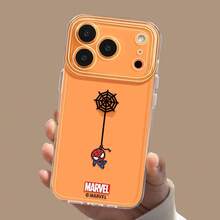 Miniso Cute And Creative Marvel Spider-Man Cartoon Phone Case For Men And Women, Compatible With IPhone 17, 17 Pro, Air, 16 Pro Max, 15 Plus, 14, 13, 17, 15 Pro, 12 Pro, 11, 16 Plus. Transparent, Drop-Proof, Scratch-Proof, Protective Case, Apple Compatible. - Clear - View 2
