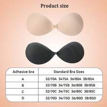 1/2 pieza Sujetador adhesivo invisible y reutilizable, adecuado para vestidos sin espalda, uso diario, salidas y fiestas - Multicolor - Ver 8