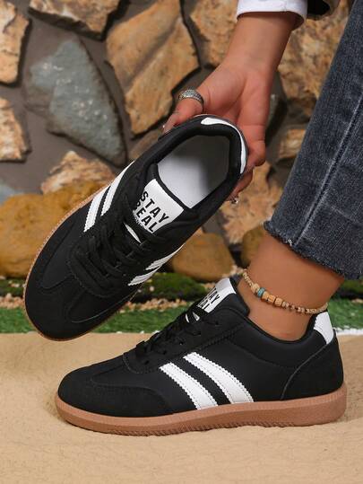 1双透气系带休闲运动鞋，白色女鞋，2025春夏秋季新款男女通用运动休闲鞋，时尚休闲运动鞋