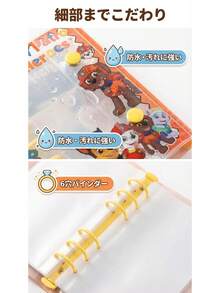 Sổ tay lắc acrylic, sổ tay nhỏ màu đỏ kiểu sách dành cho học sinh, album ảnh hoạt hình dễ thương. - A7 - Xem 3