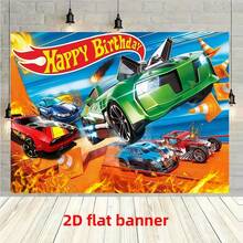 1pc Popular Car Birthday Party Decoration, Race Car Birthday Party Background Banner, Suitable For Indoor/Outdoor Birthday Party Decor - Multicolor - View 18