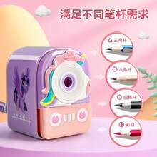 Hasbro Máy gọt bút chì tự động, thích hợp cho học sinh tiểu học, lớp 1, máy gọt bút chì xoay, máy gọt bút chì nhỏ gọn. - Xem 5