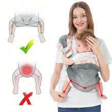 Baby Carrier For Newborns From Birth, On The Go Multifunctional, For Babies From 0 To 36 Months, Toddlers Up To 15 Kg - 幾何色彩 - 查看 4