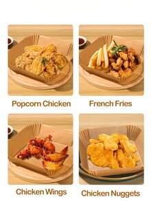 300/200/100/10pcs Air Fryer Liners, Parchment Paper, Baking Paper, Paper, Plate Liners, Oven Paper, Oil Absorbent Paper, Suitable For Wedding/Banquet/Birthday Party/Holiday Celebration/Restaurant/Kitchen/General Use - View 9