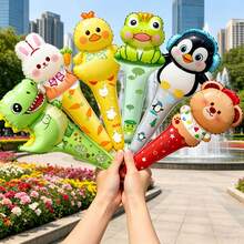 7 Handheld Balloons, Patterns Include Penguin, Bear, Yellow Duck, Dinosaur, Frog And Rabbit, Suitable For Birthday Party, Anniversary, Wedding And Engagement, Gender Reveal, Special Events, Baptism And Easter And Halloween - Handheld Balloon Set - View 5