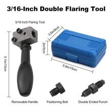 Universal Car Brake Line Flaring Tool Kit, 3/16 Inch Universal Automotive Brake Pipe Flaring Tools Kit, Handheld Double Flare Tool For Brakes Lines, For Tubing, Brake Fuel Line Repair For Cars, Trucks & Motorcycles - A - View 7