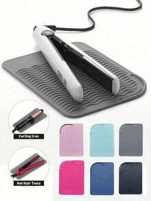 1pc 2026 New Silicone Heat-Resistant Hanging Mat, Styling Tool Storage Bag Combo, Mini Flat Iron/Curling Iron/Hair Styling Tool Travel Makeup Brush Organizer, Cosmetic Container, Travel Essentials - View 10