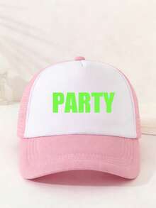 1 chiếc mũ lưỡi trai lưới xốp in họa tiết PARTY thú vị, mũ trucker, mũ chống nắng mùa hè, mũ dự tiệc, thích hợp cho mặc hàng ngày, đi chơi, du lịch. - A - Xem 15