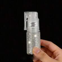 1pc Sparkling Rhinestone Powder Spray Bottle, Portable Hollow Glitter Spray Dispenser, Refillable Makeup Powder Diffuser, Suitable For Nail Art And Makeup Powder Spray Bottle 14ml - Multicolor - View 7