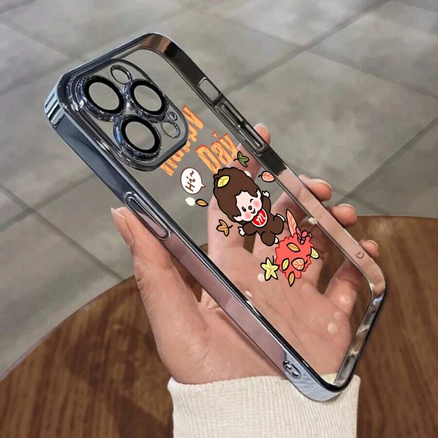 スマホケース TPUケース メッキ加工 レンズ保護カバー付き クリアデザイン 高透過 シンプルおしゃれ 柔らかTPU 全面保護 耐衝撃 傷防止 カメラレンズ保護 レンズ全体保護 17pro Max/17pro/17/11/12/13/14/15/15Pro/15PluS/15Pro Max/16/16Pro/16PluS/16Pro Max/MIN/X/XR 対応対応 インスタ映え 大人上品 プレゼント - 淡蓝色 - チェックする 1