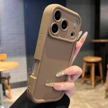 Funda protectora a prueba de golpes compatible con iPhone 17e, funda trasera suave mate compatible con iPhone 17 Pro Max, 16, 15, 14, 13, Plus, 12, 11, Mini - marrón frío - Ver 4