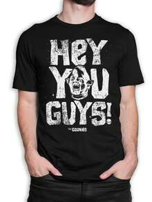 Durable Cotton, Goonies Never Say Die Men's Retro Style Cotton T-Shirt - Comfortable Crew Neck, Short Sleeve, Skull And Crossbones Pattern, EstDesigned In 1985, An Ideal Choice For Casual Clothing, Casual Clothing T-Shirt|Casual Crew Neck|Durable Fabric Round-Neck T-Shirt,Versatile & Everyday Wear,Year-Round Essential, Y2K Style - Đen 3 - Xem 9