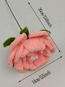 2/4支莲花花束，人造花卉摆设，家居装饰，花瓶填充物，餐桌，卧室，书房，阳台，INS风格家居礼品，情人节，圣诞节，母亲节礼物，摄影道具，婚礼派对装饰 - 彩色 - 查看 4