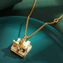 1pc Fashion Elegant Openable Camera Pendant Necklace, Hand-Painted 3D Goddess Figurine Photo Charm, Suitable For Women's Daily Wear - 可打開照相機吊墜項鍊 - 查看 4