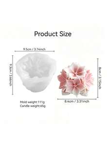 Romantic Floral Ball Silicone DIY Mold, Dreamy Petal Embossed Flower Mould, Durable Soft Silicone Material, Ideal For Scented Candle Making, Resin Art Crafts, Aesthetic Home Decoration, Wedding Souvenirs & Festival Handmade Gifts - A - View 2