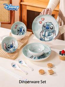 Disney 史迪奇陶瓷餐具套装，家用饭碗，高品质碗碟套装，礼品套装 - 彩色 - 查看 11