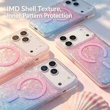 奢华渐变图案手机壳，适用于 17 Pro Max、17 Pro、16 Pro Max、15、14 Pro、13、12 Pro、14、16 Plus、17e、11、13，简约时尚 - 彩色 - 查看 2