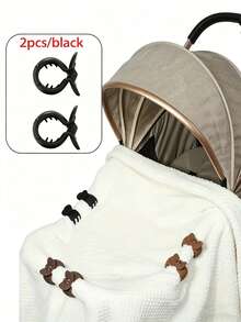 Clip multifuncional para manta de cochecito, clip anti-caída para manta de cesta de cochecito, accesorio multifuncional para cochecito, 3 colores disponibles, accesorio esencial para mujeres embarazadas - Multicolor - Ver 12