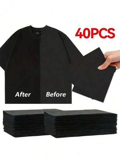 30/20/10 piezas Hojas de detergente para ropa negra que aclara, 91g/m², diseñado para ropa negra desteñida, apto para ropa negra, jeans oscuros, se puede usar en lavavajillas
