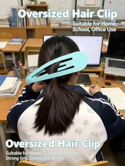 2pcs Oversized 28cm Funny Decorative Hair Clips, Pink & Blue, INS Style Bag & Clothing Decoration